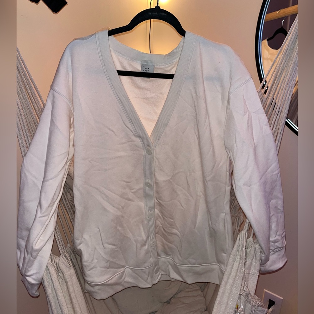 White Cardigan sweater